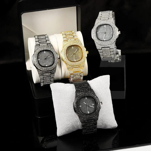 Luxury Crystal Studded Wrist Watch Premium Finish beautifull wear