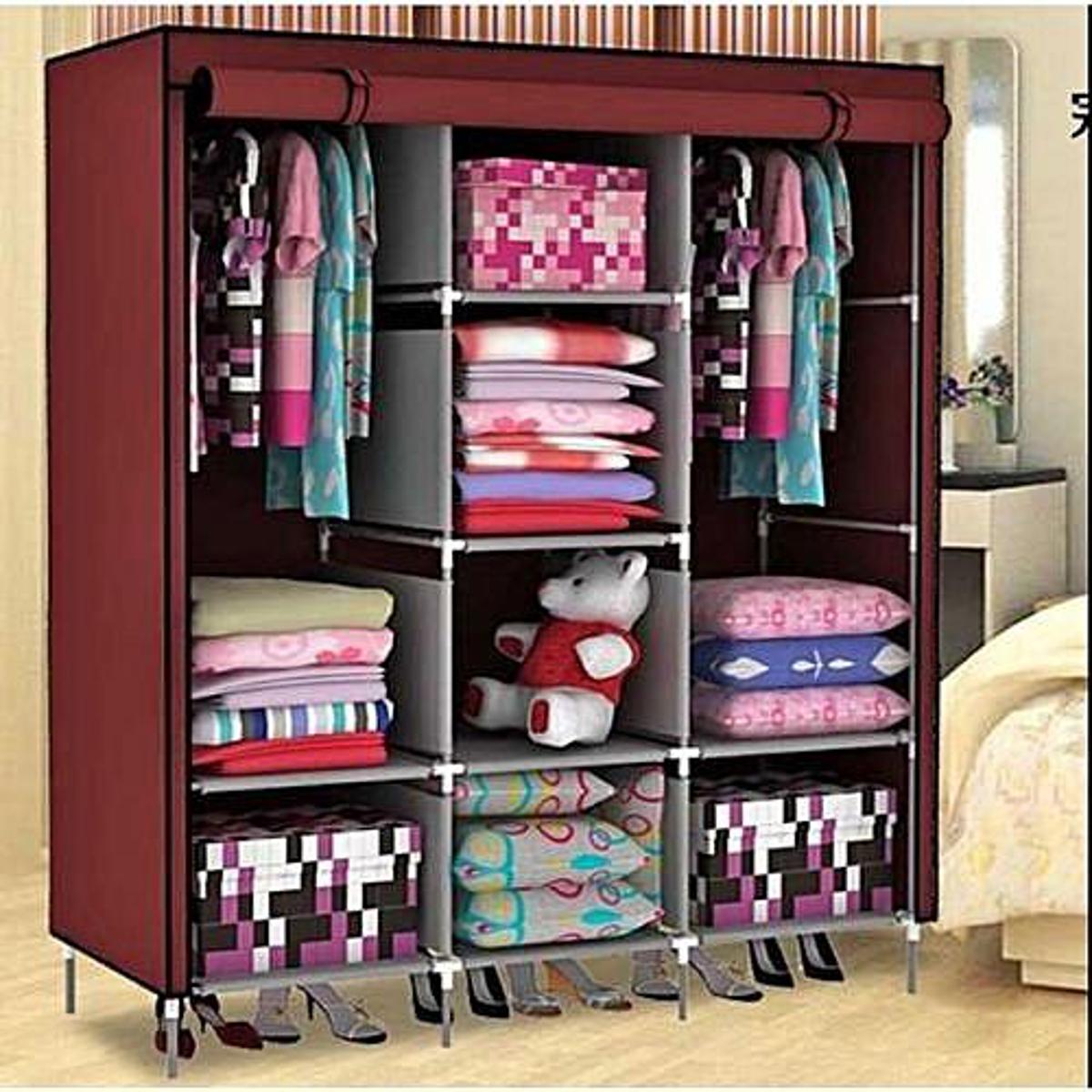 3 Door Fancy & Portable Foldable Closet Wardrobe beautifull wear