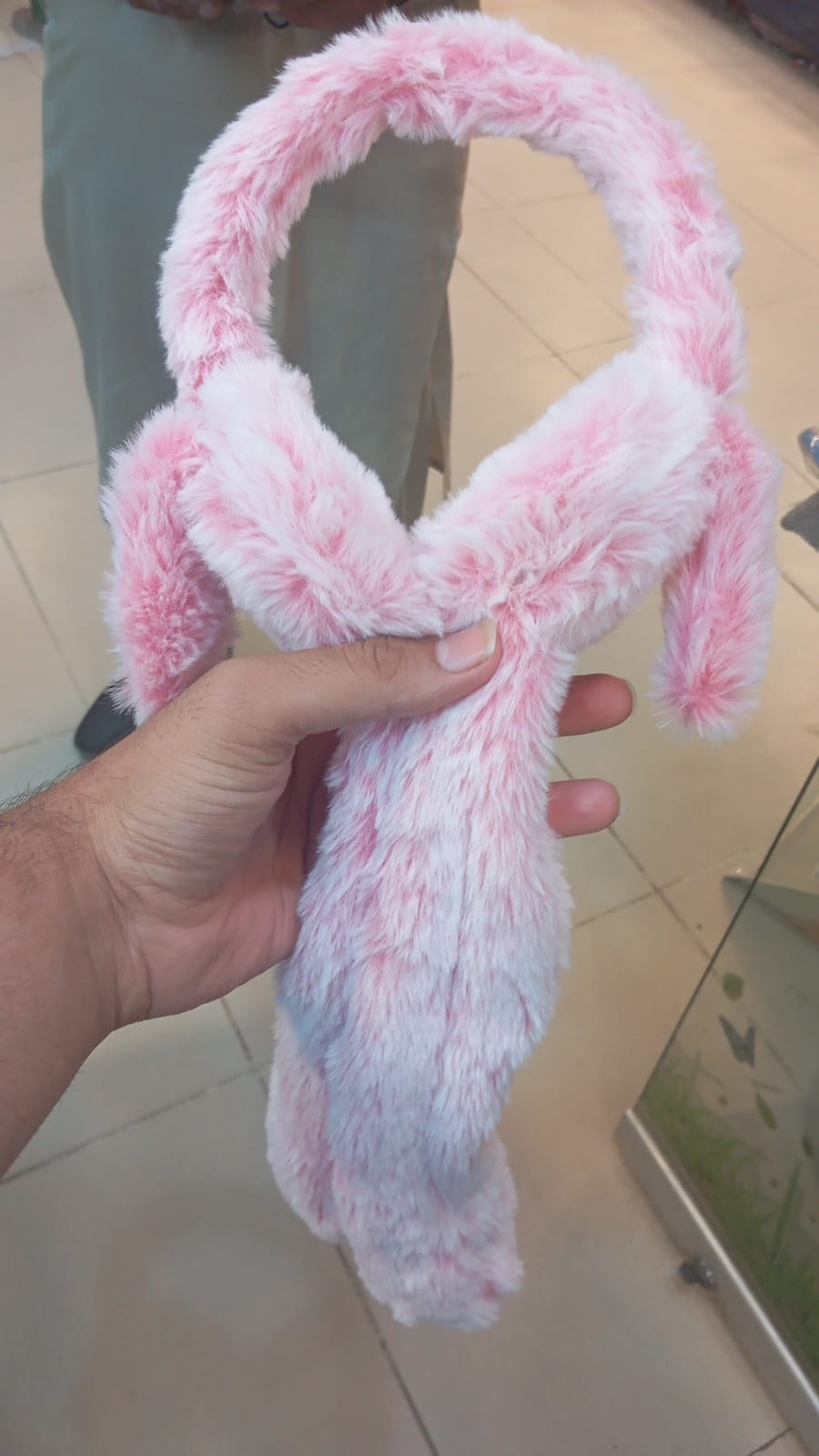 Soft Fluffy Rabbit Ears Headband | Moving Ears Plush Earmuffs | Warm & Cozy – 1Pc Random Colour beautifull wear