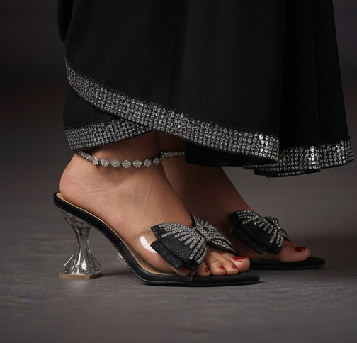 The Midnight Sparkle: Crystal Butterfly Heels beautifull wear