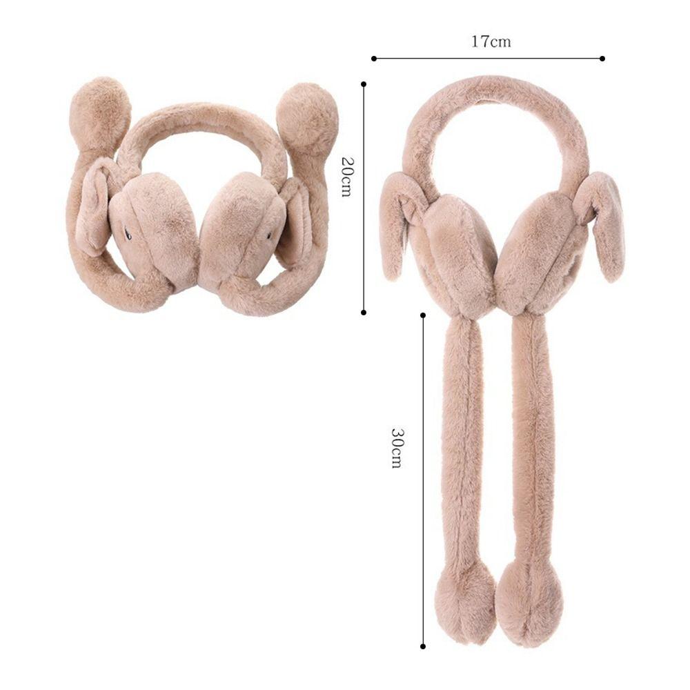 Soft Fluffy Rabbit Ears Headband | Moving Ears Plush Earmuffs | Warm & Cozy – 1Pc Random Colour beautifull wear