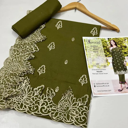 Bareezé unstitched two-piece suit beautifull wear