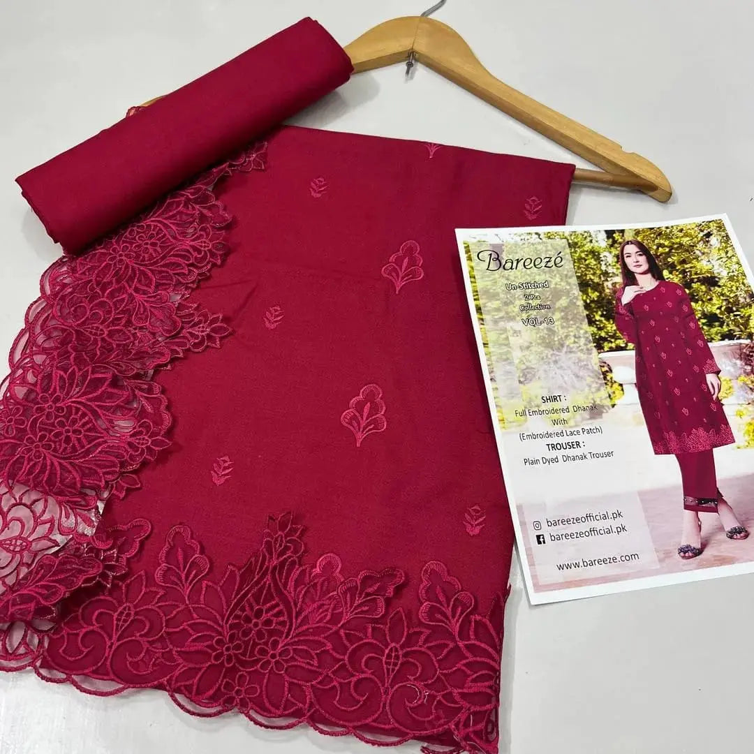 Bareezé unstitched two-piece suit beautifull wear