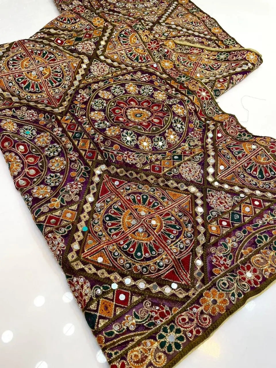 Traditional Heavy Embroidered Mirror Work Dupatta beautifull wear