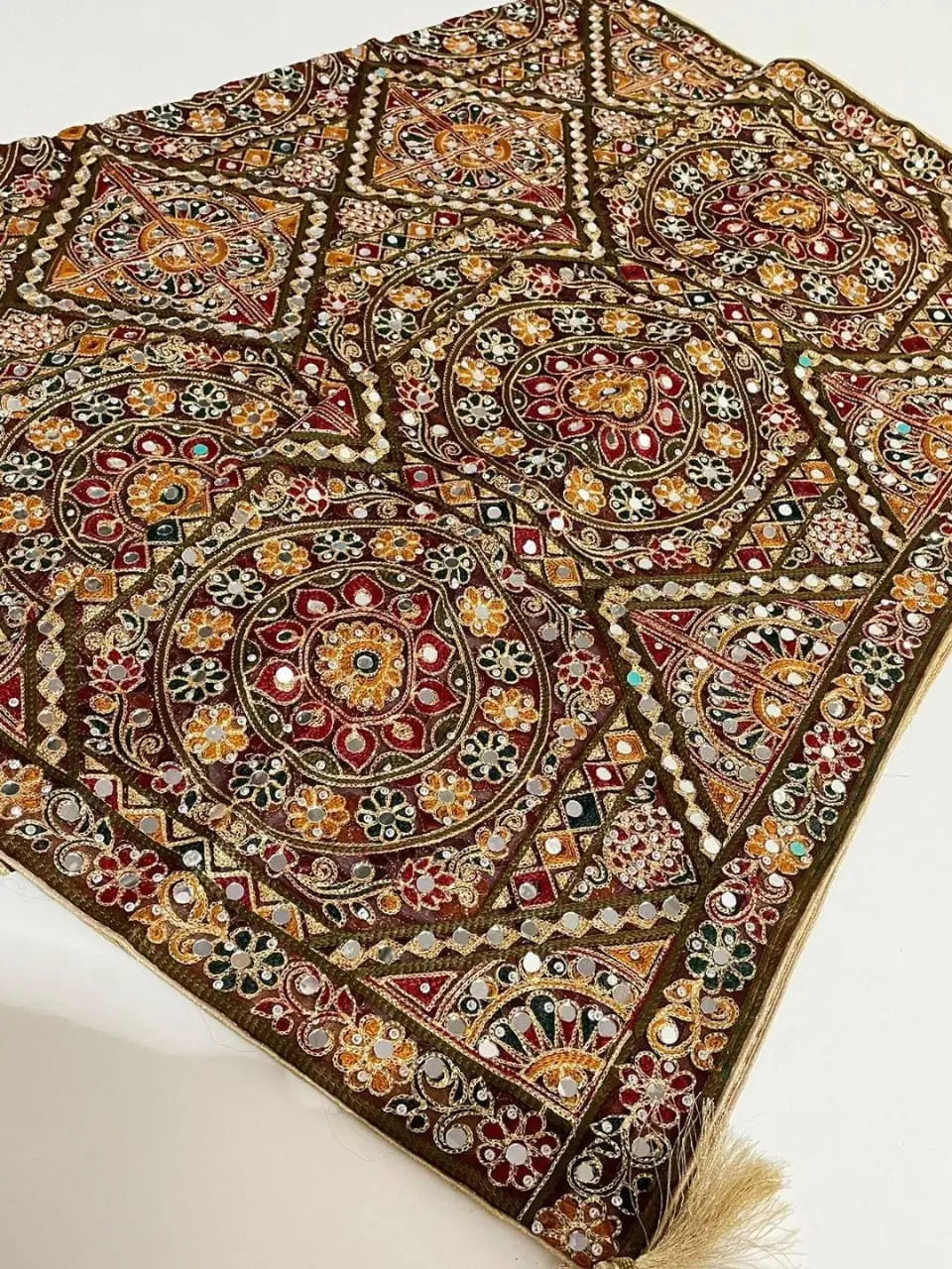 Traditional Heavy Embroidered Mirror Work Dupatta beautifull wear