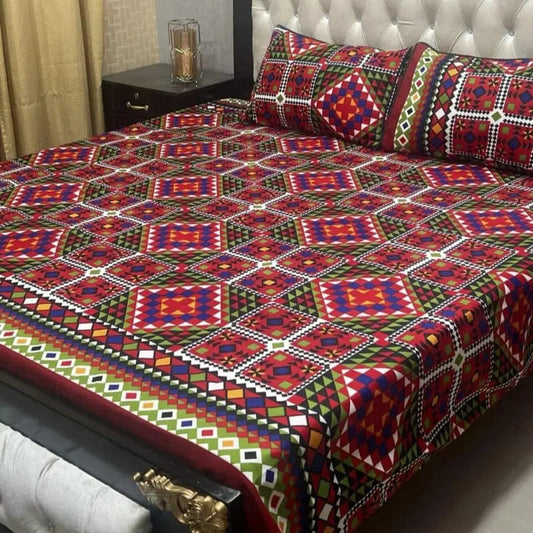 Sindhi Traditional Printed Double Bedsheet beautifull wear