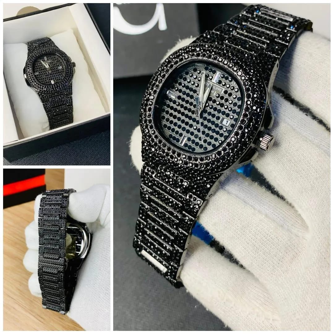 Luxury Crystal Studded Wrist Watch Premium Finish beautifull wear