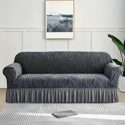 7 Piece Zebra Velvet Sofa Covers beautifull wear