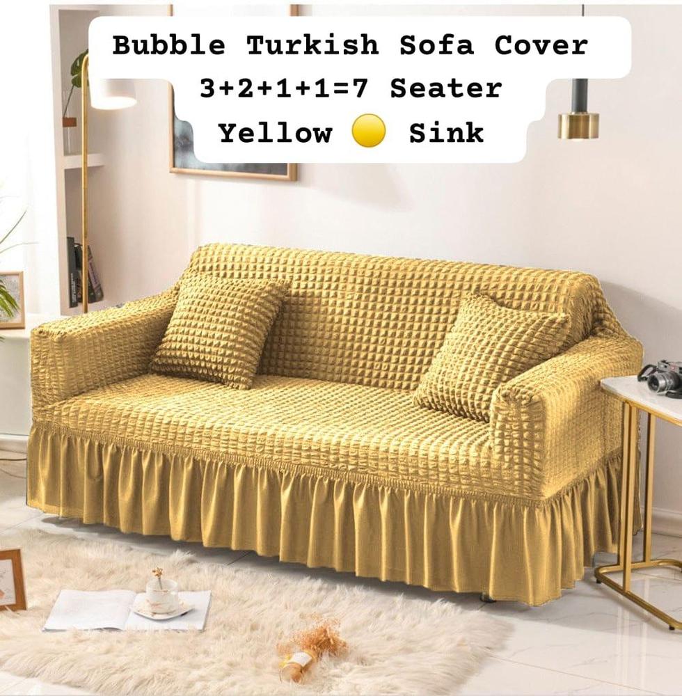 7 Piece Turkish Style Bubble Sofa Cover beautifull wear