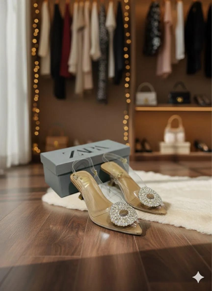 Cinderella Transparent Heels beautifull wear