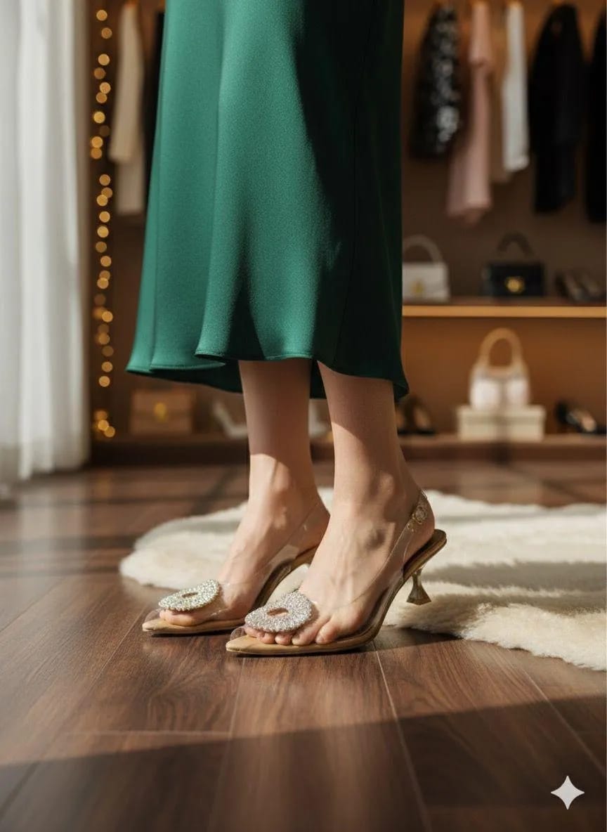 Cinderella Transparent Heels beautifull wear