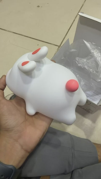 Rabbit Night Light, Cute Silicone Soft Touch Lamp for Kids Room Decor